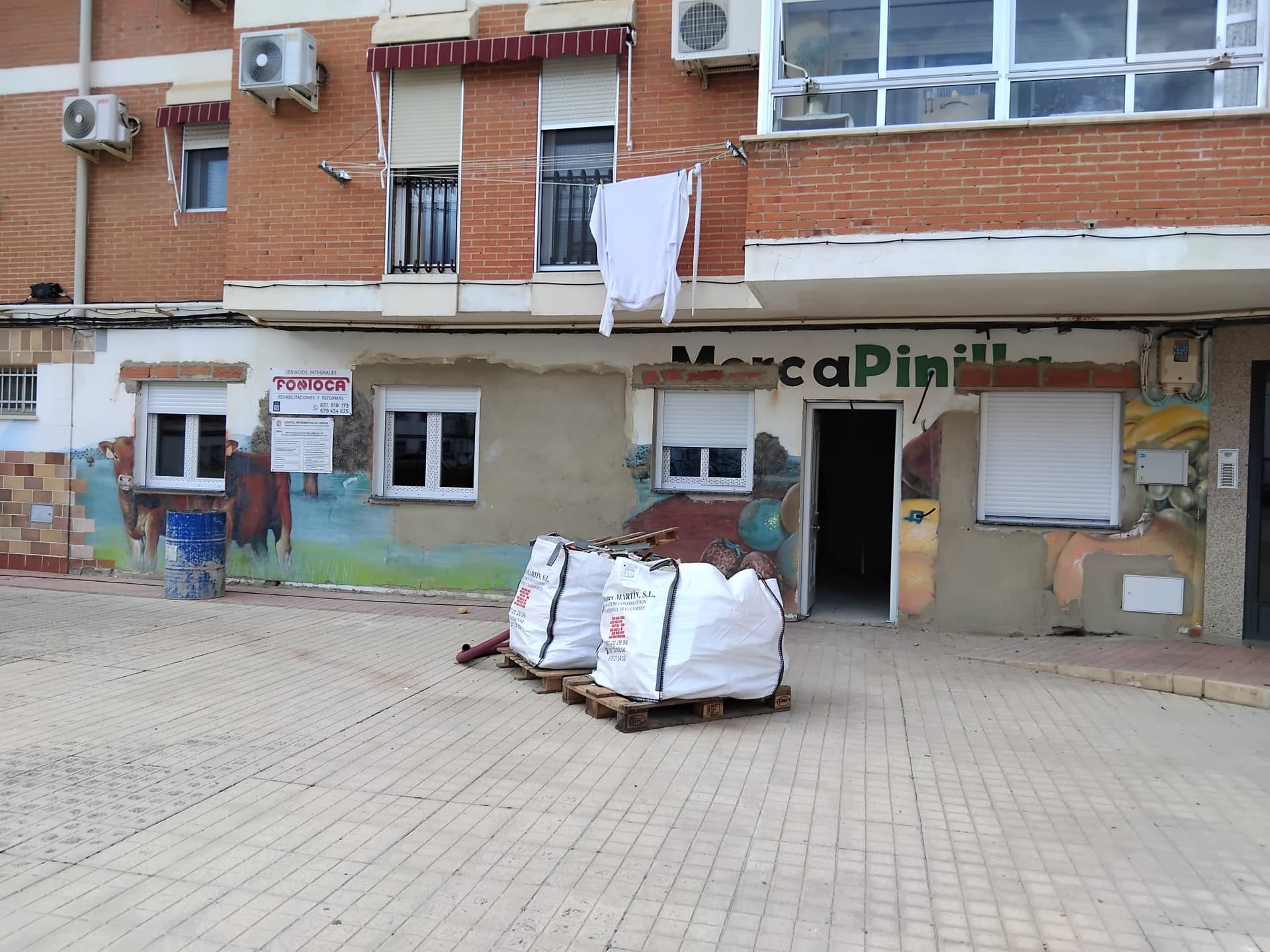 alisado de fachada antes